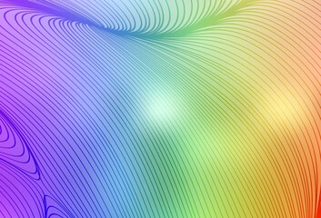 Light Multicolor vector layout with curved lines.