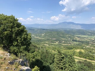 View from the lookout point on the old town of Pican - Istria, Croatia / Pogled sa vidikovca na...