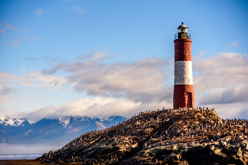 The Southernmost lighthouse in the world - Faro Les Eclaireurs in Ushuaia, South America