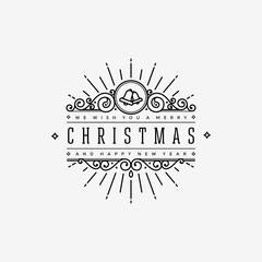 Merry Christmas and Happy New Year Vector