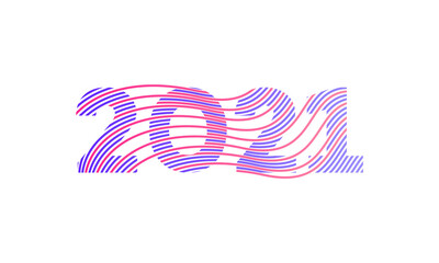 Obraz premium 2021 New Year Colorful Banner vector Premium Template