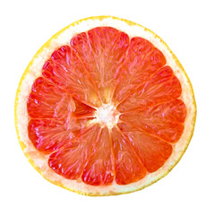 demi pamplemousse isolé sur un  fond blanc