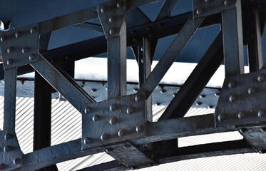 Steel frame of the iron bridge