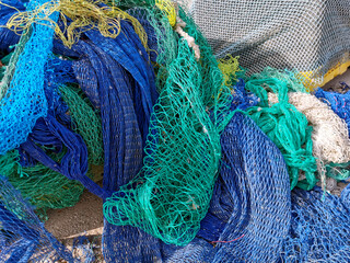 fishing nets still life background fishermen tackle