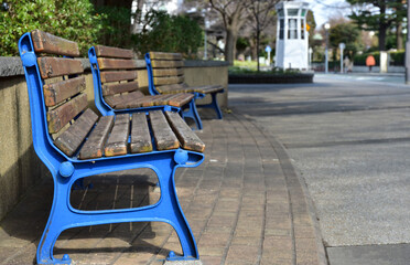 park bench in the park