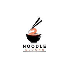 Noodle logo Vector Icon llustration design template.Suitable for any business related to ramen, noodles, fast food restaurants, Korean food, Japanese food or any other business on a white background.