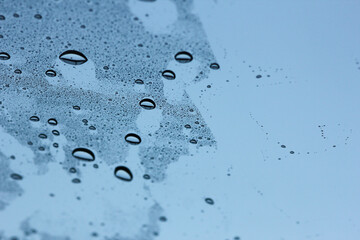A Beautiful drops on glass background