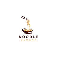 Noodle logo Vector Icon llustration design template.Suitable for any business related to ramen, noodles, fast food restaurants, Korean food, Japanese food or any other business on a white background.