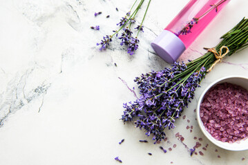 Obraz na płótnie Canvas Natural herb cosmetic with lavender