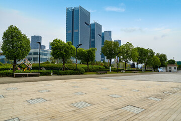 Financial Center Plaza and architecture, Nanjing, China