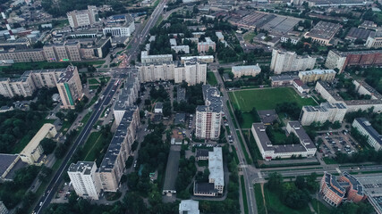 Fototapeta premium Aerial Townscape of Saint Petersburg City. Kalininsky District