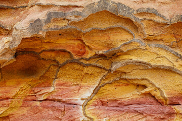 bunte, dynamische und außergewöhnliche Sandstruktur