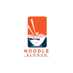 Noodle logo Vector Icon llustration design template.Suitable for any business related to ramen, noodles, fast food restaurants, Korean food, Japanese food or any other business on a white background.