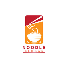 Noodle logo Vector Icon llustration design template.Suitable for any business related to ramen, noodles, fast food restaurants, Korean food, Japanese food or any other business on a white background.