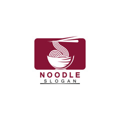 Noodle logo Vector Icon llustration design template.Suitable for any business related to ramen, noodles, fast food restaurants, Korean food, Japanese food or any other business on a white background.