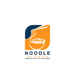 Noodle logo Vector Icon llustration design template.Suitable for any business related to ramen, noodles, fast food restaurants, Korean food, Japanese food or any other business on a white background.