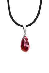 Red gem pendant isolated