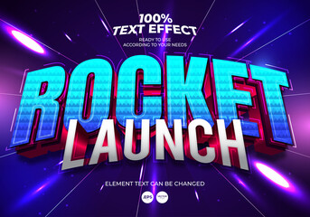 Rocket Launch Editable Text Effect