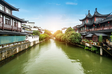 Obraz premium scenery of Confucius Temple in Nanjing, Jiangsu Province, China