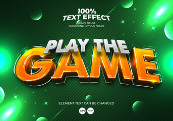 Play The Game Editable Text Effect