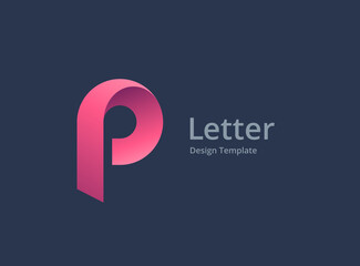 Letter P logo icon design template elements