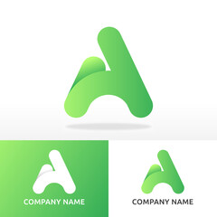 Letter A Green Logo