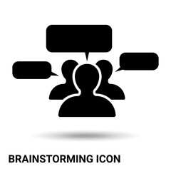 Brainstorming icon. Brainstorming is isolated on a light background. Vector illustration.