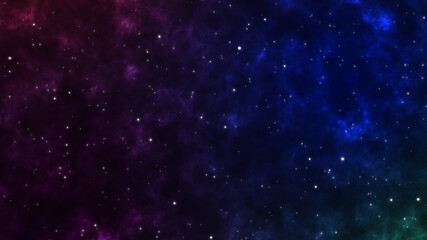 Fototapeta na wymiar Traveling through star fields in galaxy space as a supernova colorful light glowing.Space Nebula blue background moving motion graphic with stars space rotation nebula