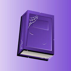 Old book icon with Halloween theme for gui asset elements vector illustration
