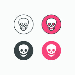 4 different style of skull icons