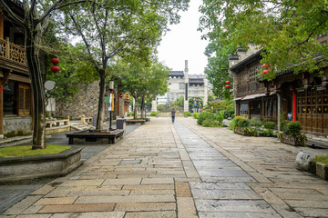 Ancient town buildings and streets in Nanjing, China