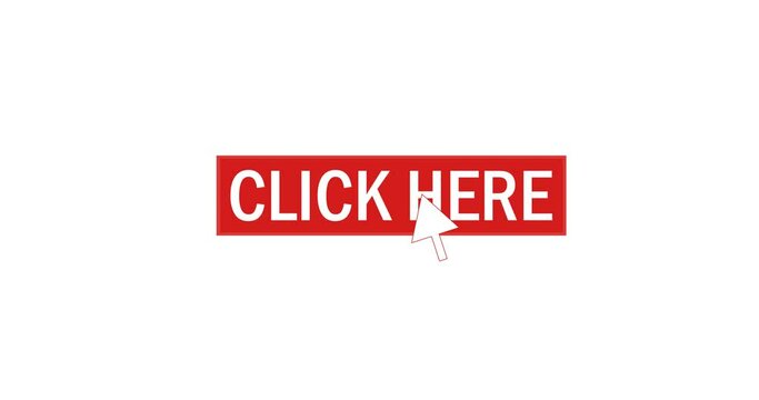 Click here animation template on white background