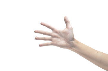 Hand Symbol on White Isolated White Background