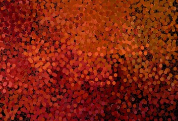 Dark Red vector background with bubbles.