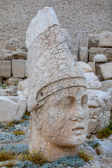 The gigantic statues of gods on mount Nemrut.