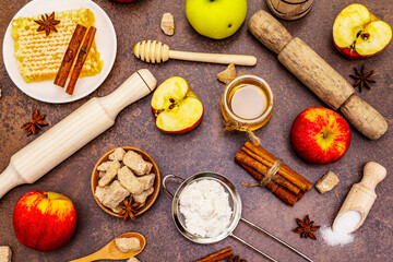 Apple pie baking concept