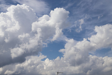 white clouds in blue sky