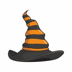 Witch Hat Halloween Cartoon Vector