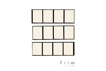 Medium format color film frame.With white space.