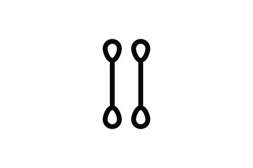 Medical Outline Icon - Cotton Bud