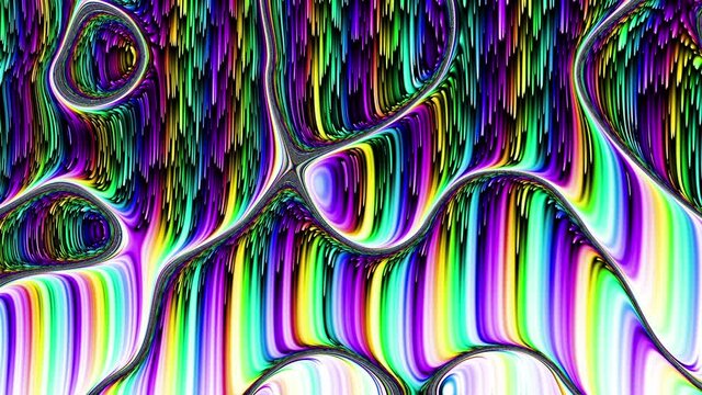 Moving random wavy texture. Trendy pixel sorting texture animation.
