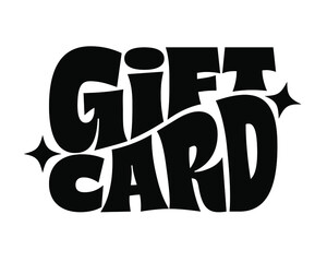 Gift Card Cartoon Lettering vector