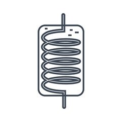 Thin line icon beverages industry, distiller