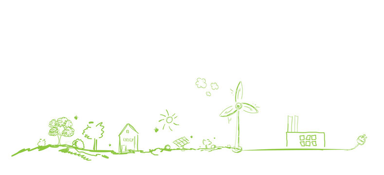Gr&uuml;ner Wasserstoff Band Banner Hintergrund Strom Brennstoffzelle