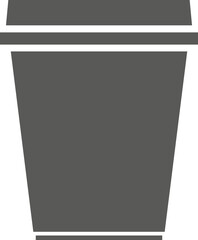 Glass of coffee with lid isolated on white background. Vector black and white illustration. Great for labels, menus, posters, banners, vouchers, coupons, business promotion and more.