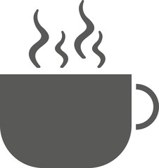 Hot coffee cup isolated on white background. Vector black and white illustration. Great for labels, menus, posters, banners, vouchers, coupons, business promotion and more.