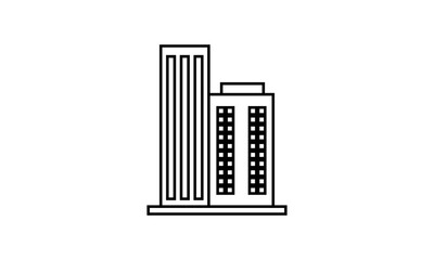 skyscraper line vector logo