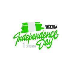 Happy independence day of Nigeria banner design. vector illustration for greeting cards, posters, invitations, brochures