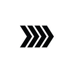 Arrow icon vector isolated on white, logo sign and symbol.