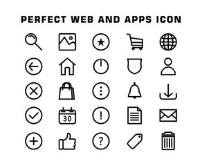 Perfect website and apps icon collection vector